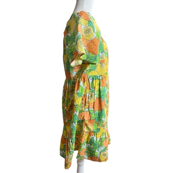 Peyton & Parker Summer Raglan Tropical Fruit Short Sleeve Dress - Picture 6 of 6